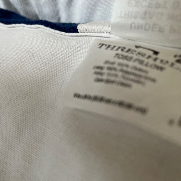 Threshold Blue White Pillow, NWT - Picture 8 of 8